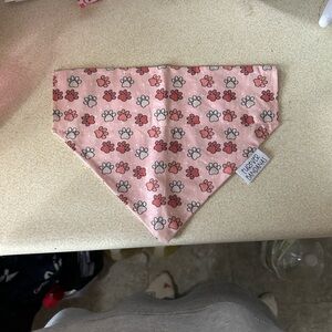 Pink Paw Print Bandana for dogs